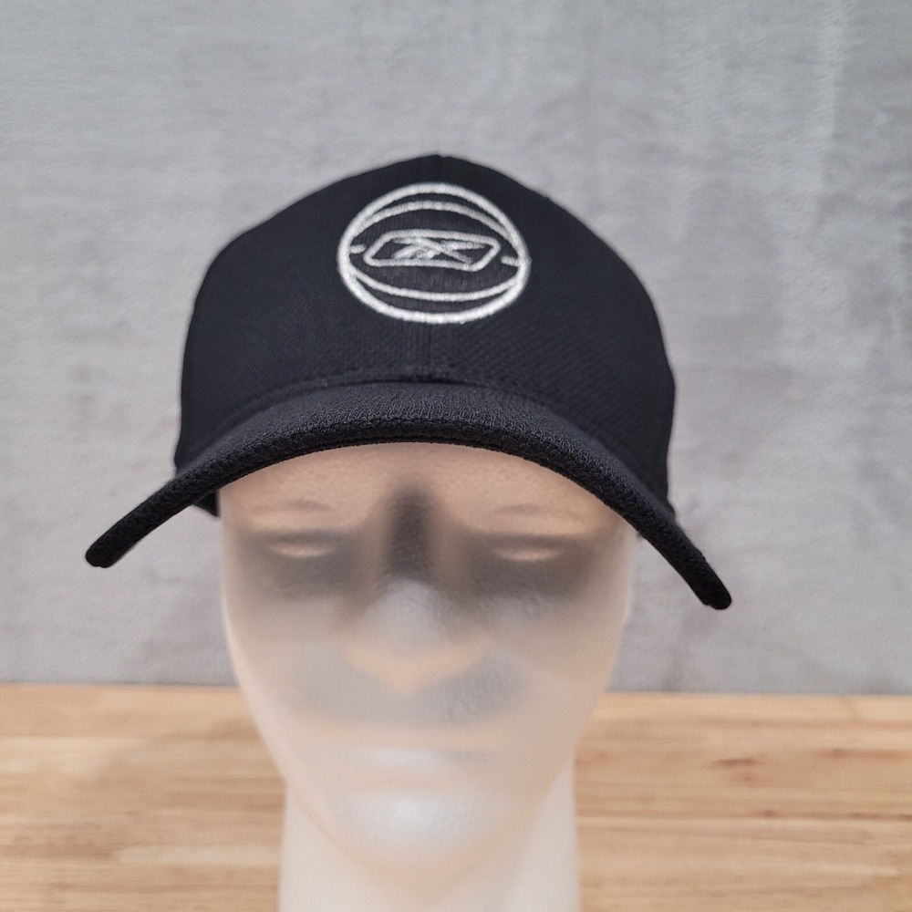 Reebok Basketball Logo Hat Cap XL Black Fitted Sports - Picture 2 of 7